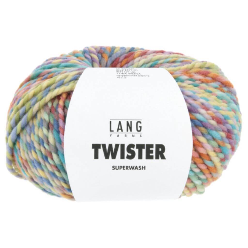 Lang Yarns Twister, Farbe 001 Hellblau/Orange/Lavendel bei Lieblingsgarn
