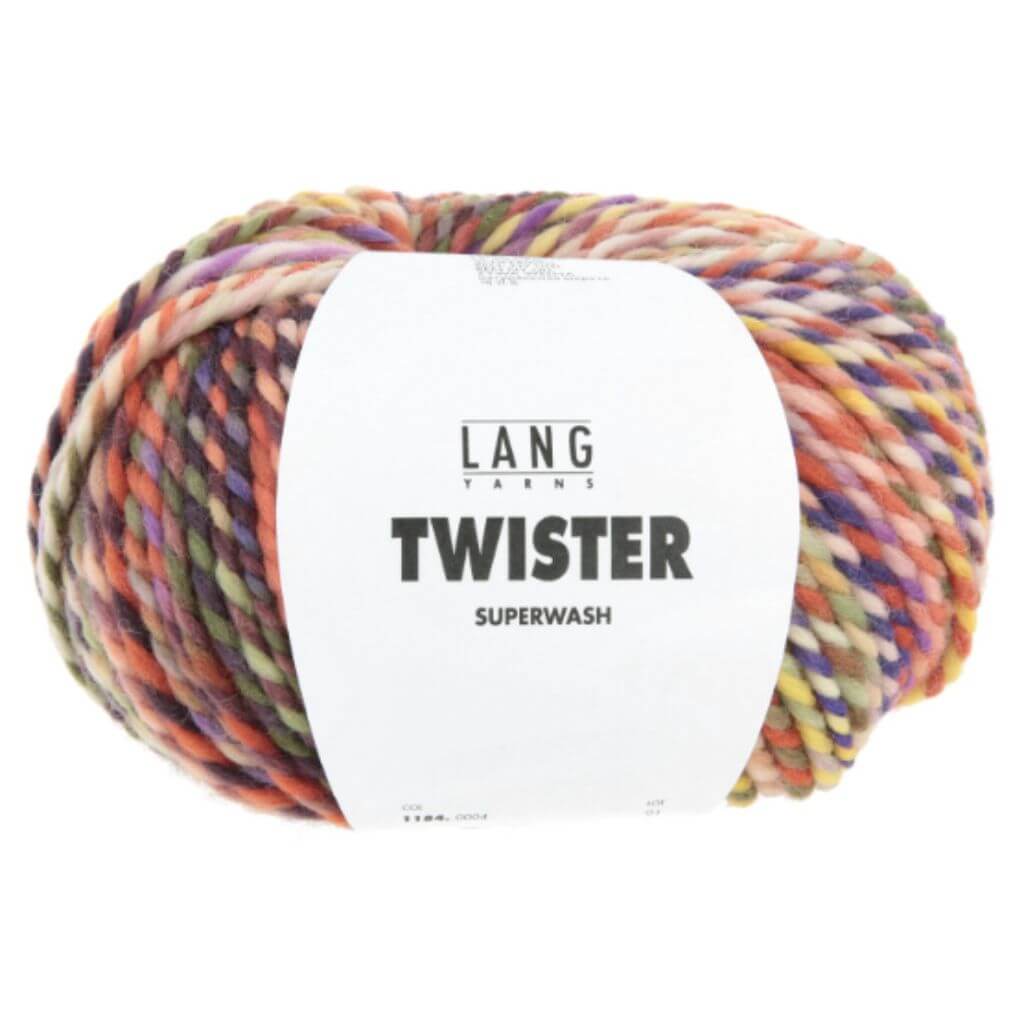 Lang Yarns Twister, Farbe 004 Orange/Aubergine/Mais bei Lieblingsgarn