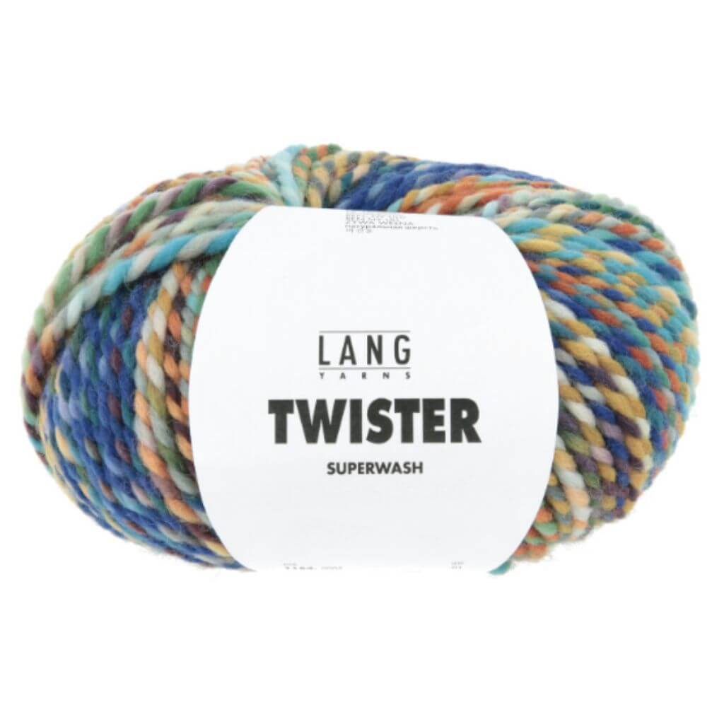 Lang Yarns Twister, Farbe 005 Marine/Grün/Orange bei Lieblingsgarn