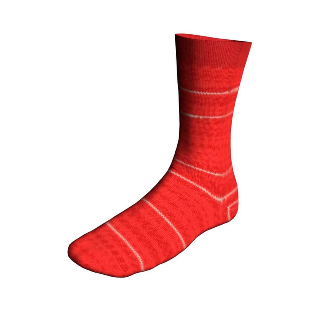 Lang Yarns Twin Soxx 4-Fach - Weltmeistersocken, Farbe 595 Dunkelrot/Weiss 1158 Dänemark bei Lieblingsgarn