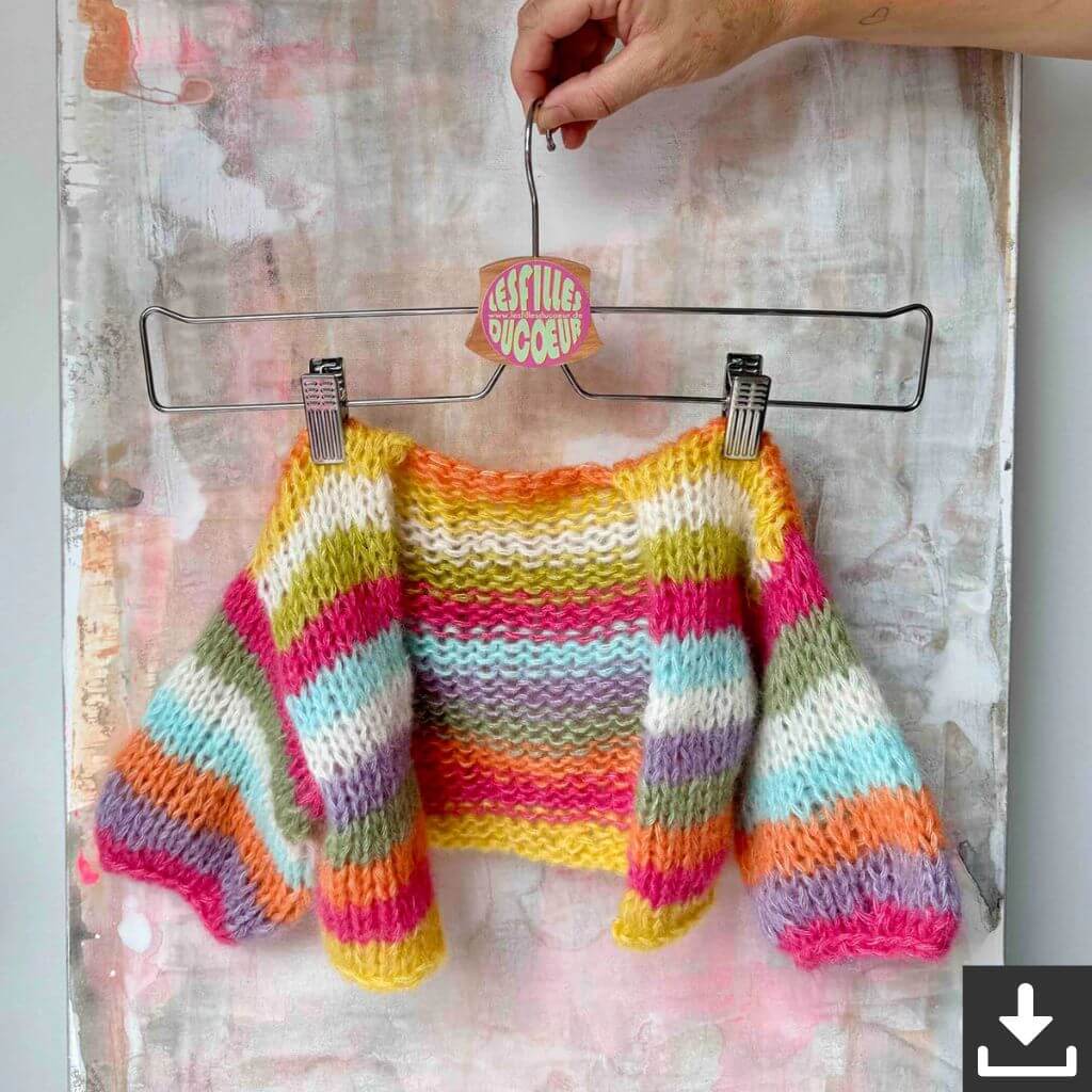 Lesfillesducoeur Pattern Strickjacke mini Cardiducoeur Strickanleitung - Lesfillesducoeur (PDF) bei bei bei Lieblingsgarn