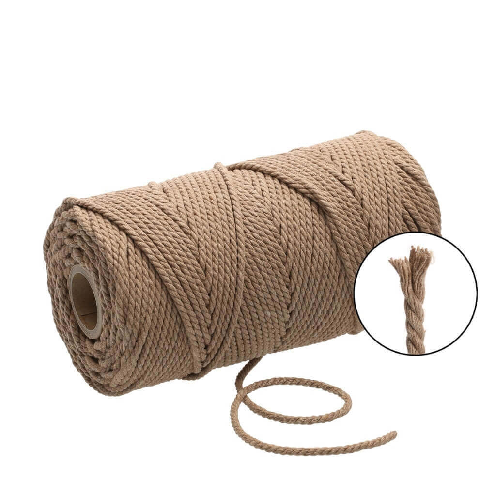 Lieblingsgarn Makramee Cappuccino Filani Lieblingsgarn - Makramee Garn 3 mm x 120 m gedreht Lieblingsgarn