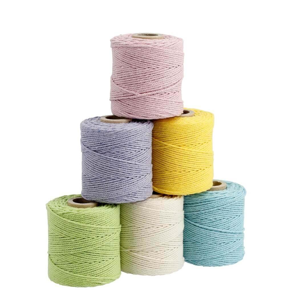Lieblingsgarn Makramee Lieblingsgarn - Pastell Set aus 6 x Premium-Garn 1 mm Lieblingsgarn