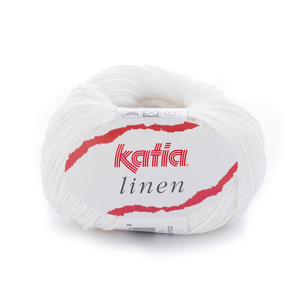 Katia Linen, Farbe 1 Weiß – Baumwolle und Leinen bei Lieblingsgarn