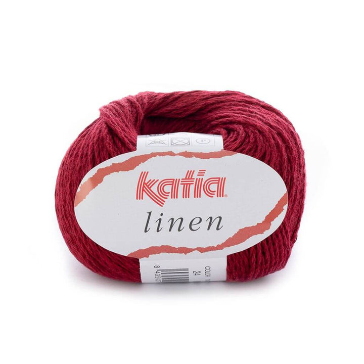 Katia Linen, Farbe 24 Weinrot – Baumwolle und Leinen bei Lieblingsgarn
