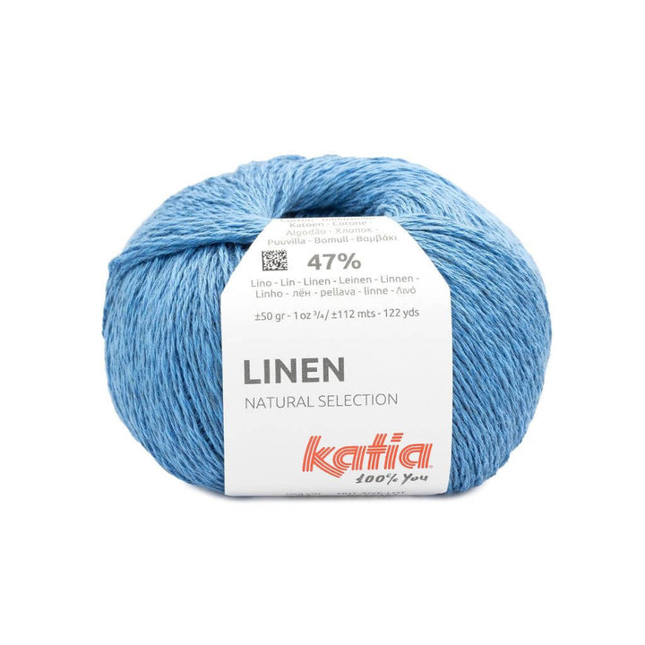 Katia Linen, Farbe 34 Lichtblau – Baumwolle und Leinen bei Lieblingsgarn