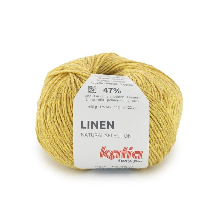 Katia Linen, Farbe 35 Pastellgelb – Baumwolle und Leinen bei Lieblingsgarn