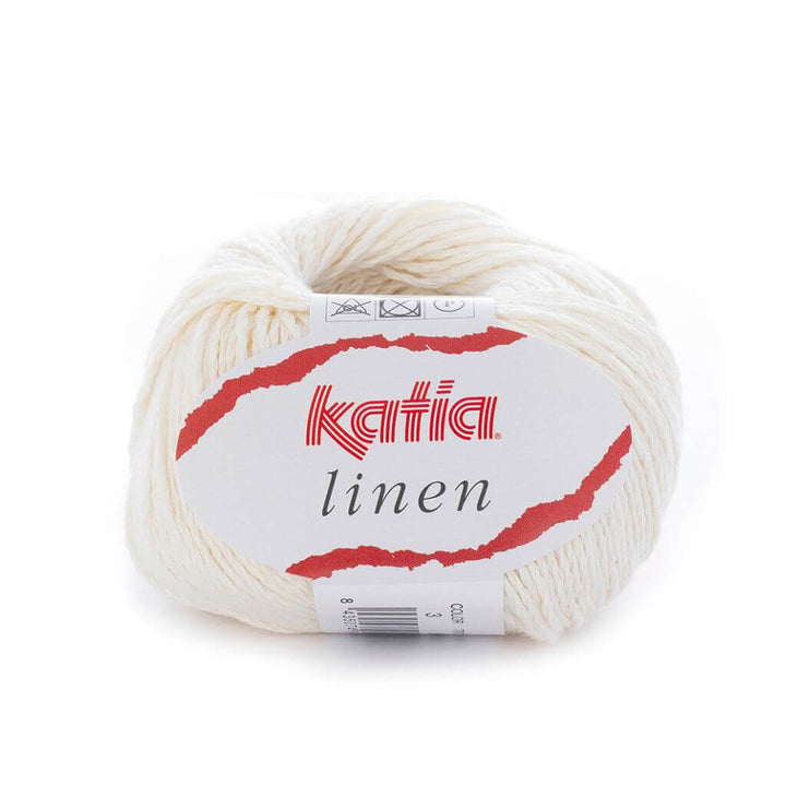 Katia Linen, Farbe 3 Naturweiß – Baumwolle und Leinen bei Lieblingsgarn