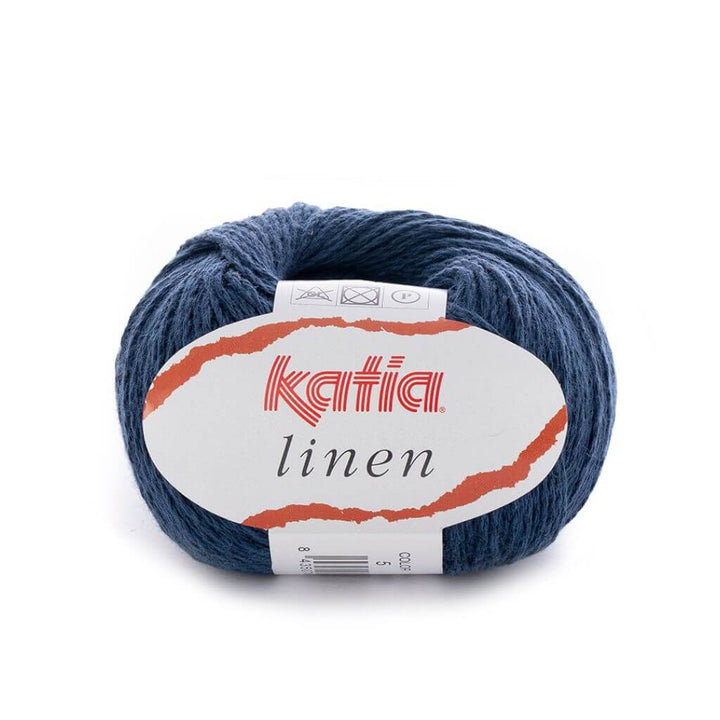 Katia Linen, Farbe 5 Dunkelblau – Baumwolle und Leinen bei Lieblingsgarn