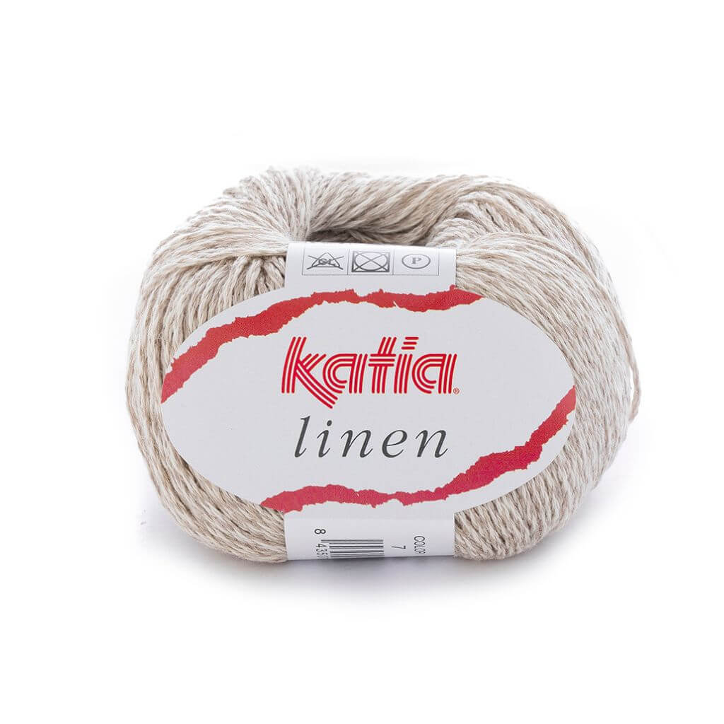 Katia Linen, Farbe 7 Beige Naturweiß – Baumwolle und Leinen bei Lieblingsgarn