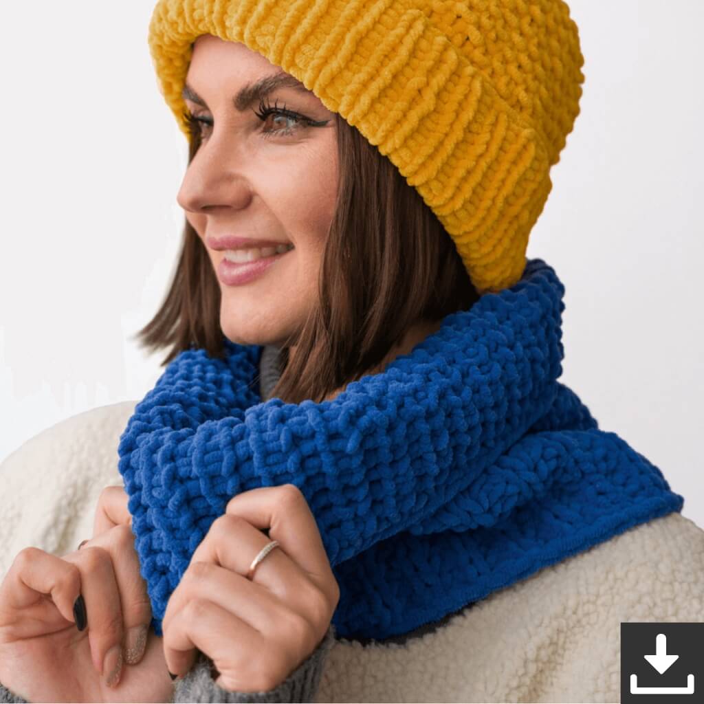 Lana Grossa Pattern Loop im Halbpatentmuster Strickset - Lana Grossa (PDF) bei bei bei bei Lieblingsgarn