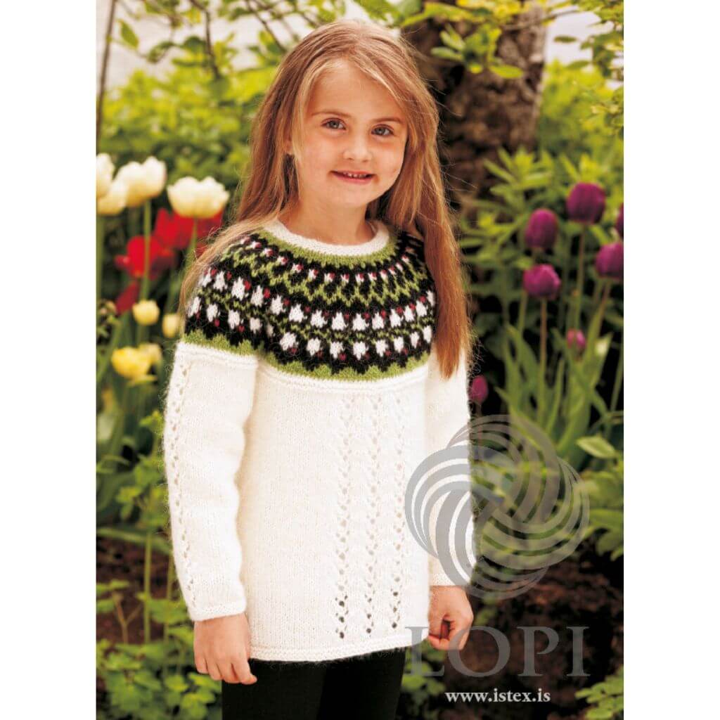 Lopi Pattern Kinderpullover Bláklukka Strickanleitung - Lopi (PDF) bei bei bei bei Lieblingsgarn