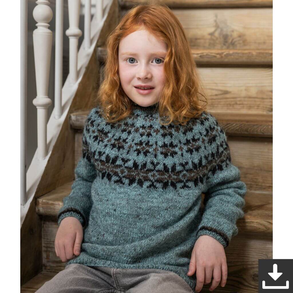 Lopi Pattern Pullover Kinder Hláka Strickanleitung - Lopi (PDF) bei bei bei bei Lieblingsgarn