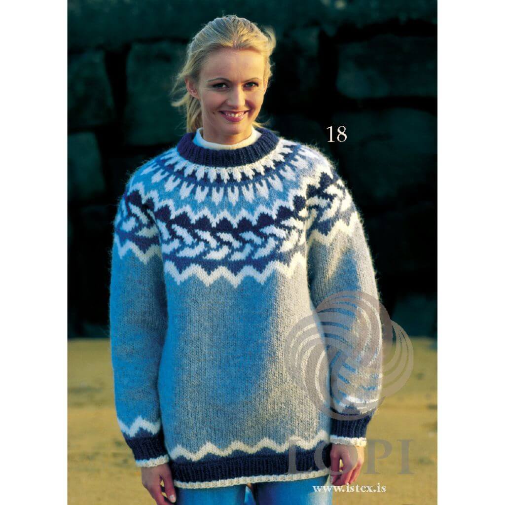 Lopi Pattern Islandpullover Rundpasse Norweger-Muster Strickanleitung - Lopi (PDF) bei bei bei bei Lieblingsgarn