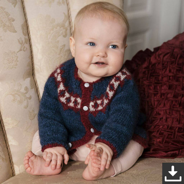 Lopi Pattern Strickjacke Baby Prýði Strickanleitung - Lopi (PDF) bei bei bei bei Lieblingsgarn