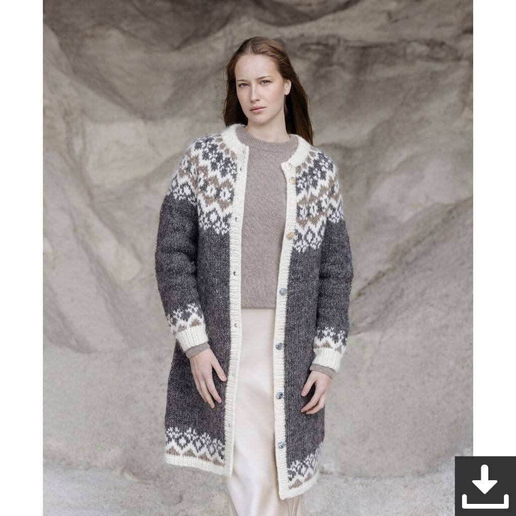 Lopi Pattern Mantel Veturnætur Strickanleitung - Lopi (PDF) bei bei bei bei Lieblingsgarn