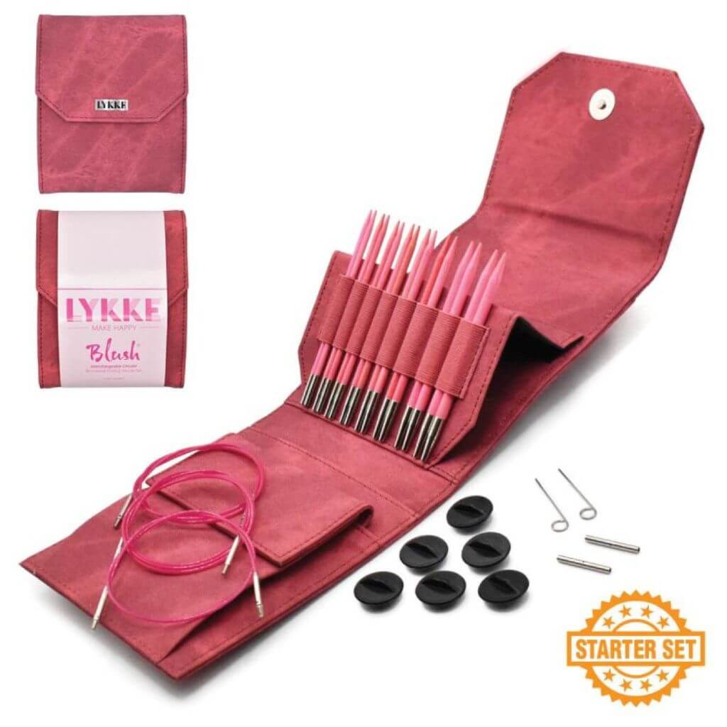 Lykke Needles Nadelset austauschbare Nadelspitzen Blush Crimson 9 cm 3,25 mm-6,00 mm bei bei bei bei Lieblingsgarn
