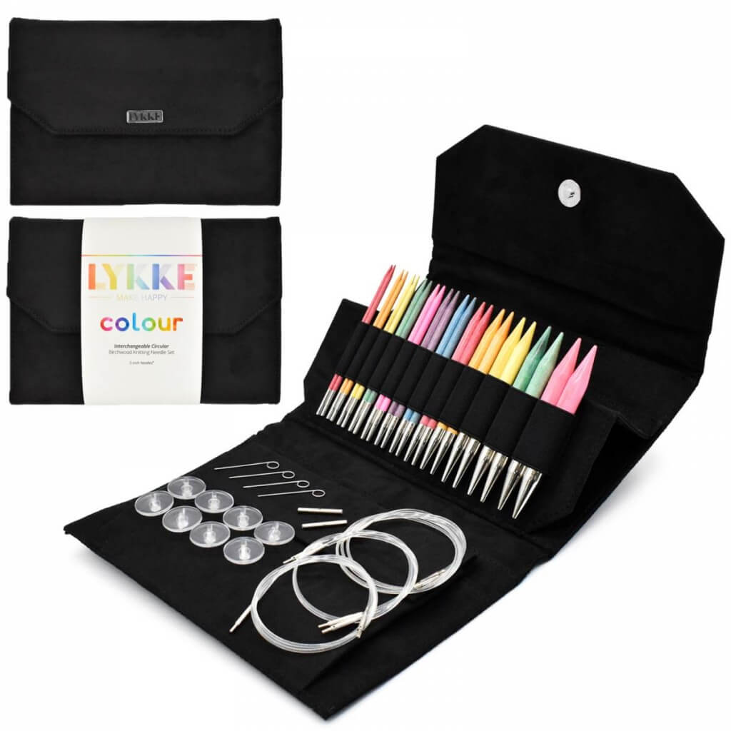Lykke Needles Lykke Rundstricknadel Set Colour - Black Vegan Suede bei bei bei bei Lieblingsgarn