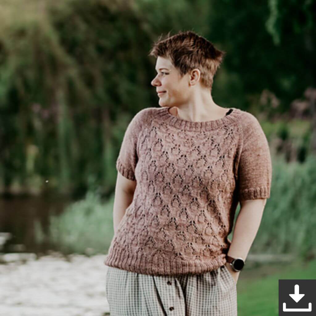 Inga Mallwitz Leichter Sommerpullover Lysande Tee Strickanleitung - Appelbanne Design (PFD) bei bei bei bei bei Lieblingsgarn