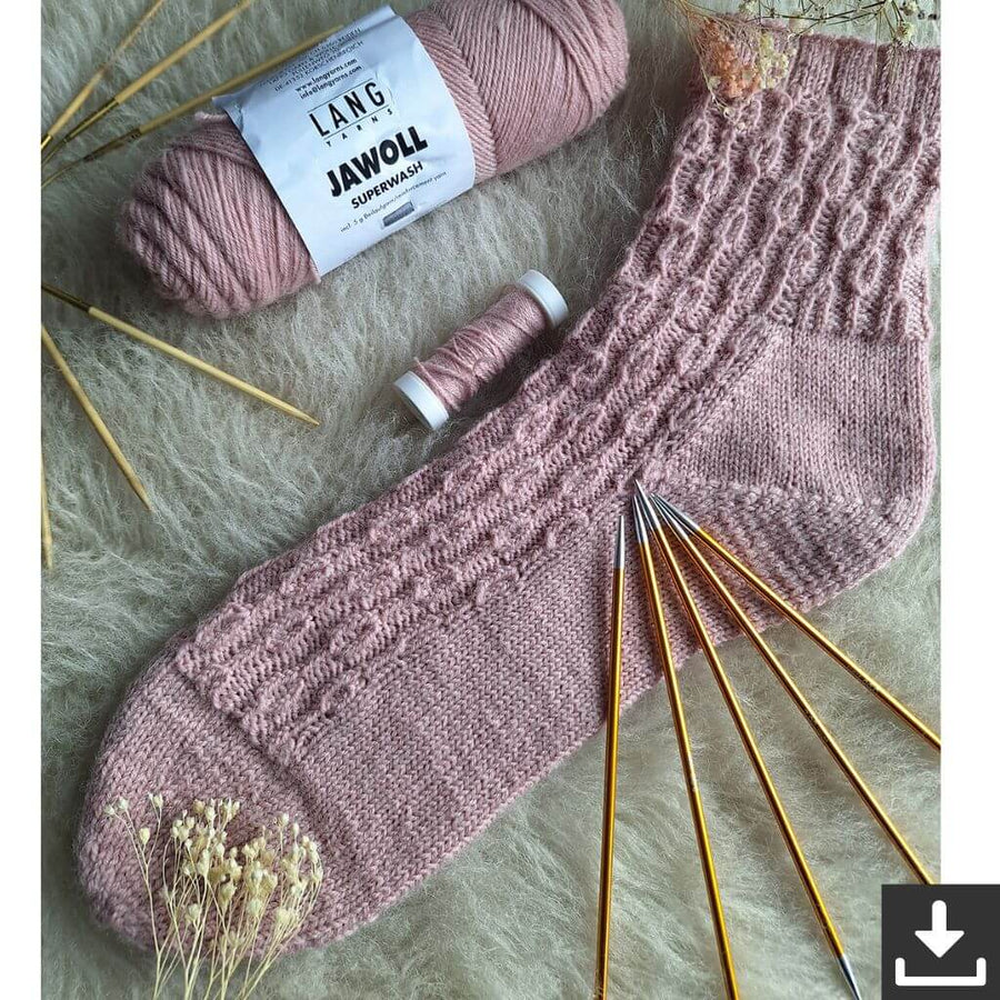 Madame Nadelspiel Pattern Cozy Leaf Socks Strickanleitung - Madame Nadelspiel (PDF) Lieblingsgarn