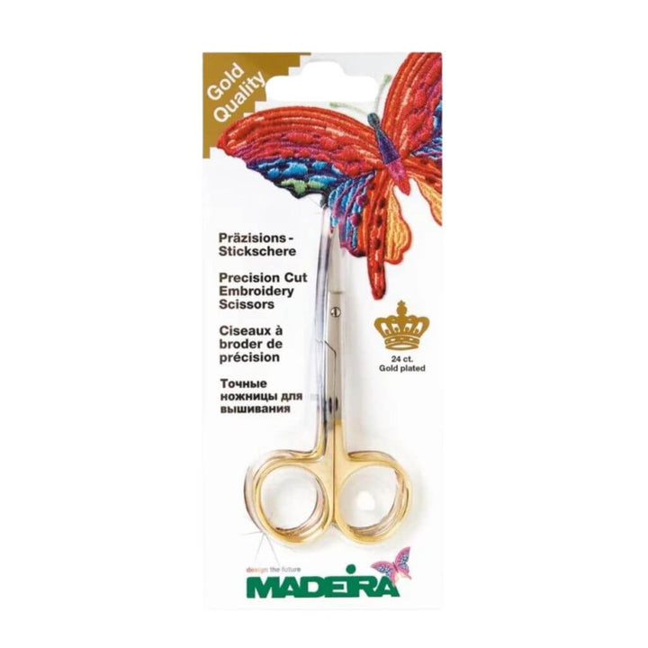 Madeira Stickschere vergoldet (2-fach gebogen) bei bei bei bei Lieblingsgarn