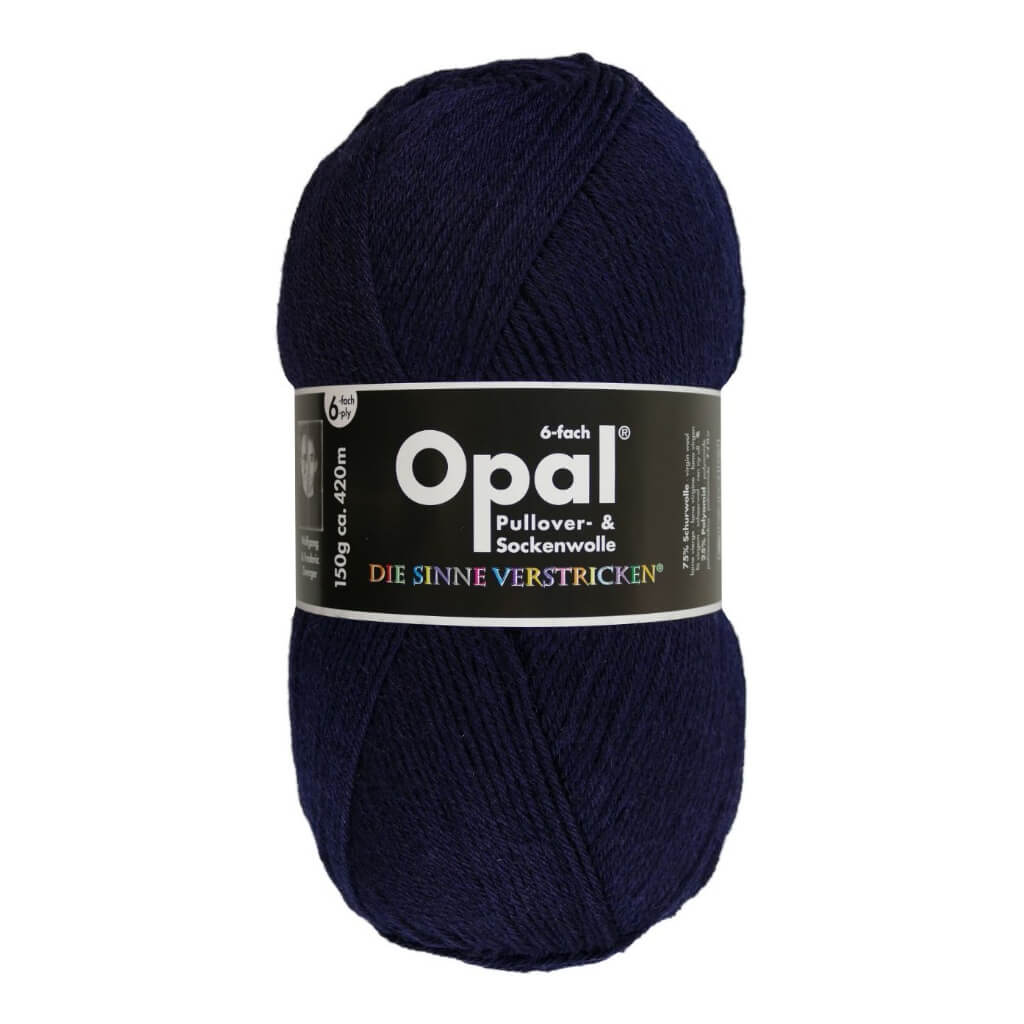 Opal 5302 - Marine Opal Sockenwolle Uni 6-fach 150g Lieblingsgarn
