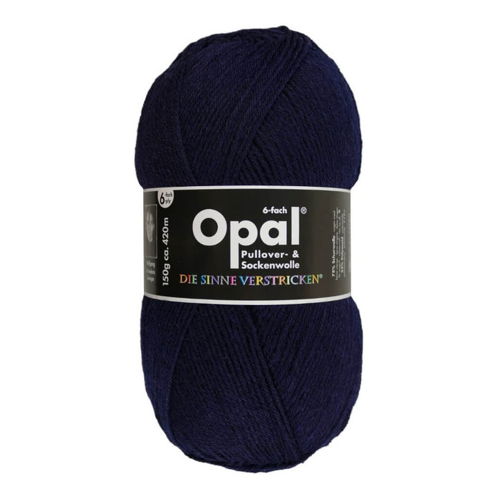 Opal 5302 - Marine Opal Sockenwolle Uni 6-fach 150g Lieblingsgarn