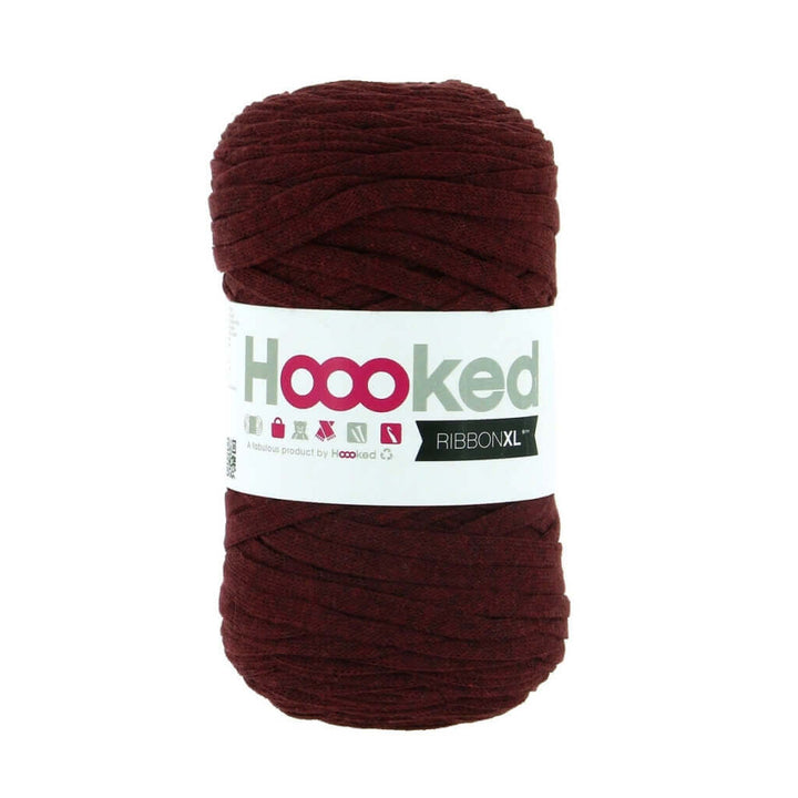 Hoooked RibbonXL, Farbe Maroon Rust – Baumwolle bei Lieblingsgarn