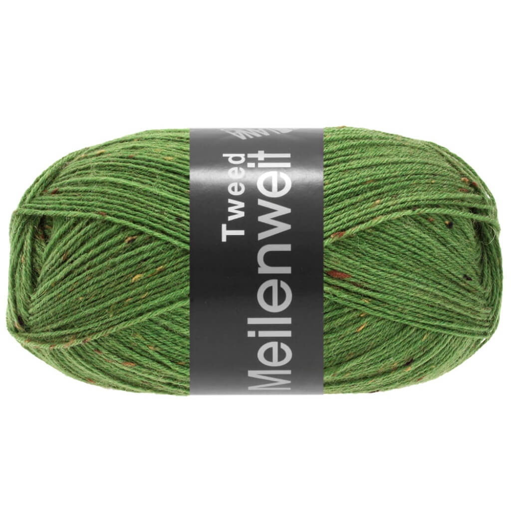 Lana Grossa Meilenweit 100 Tweed, Farbe 165 Grün – Polyamid und Schurwolle bei Lieblingsgarn