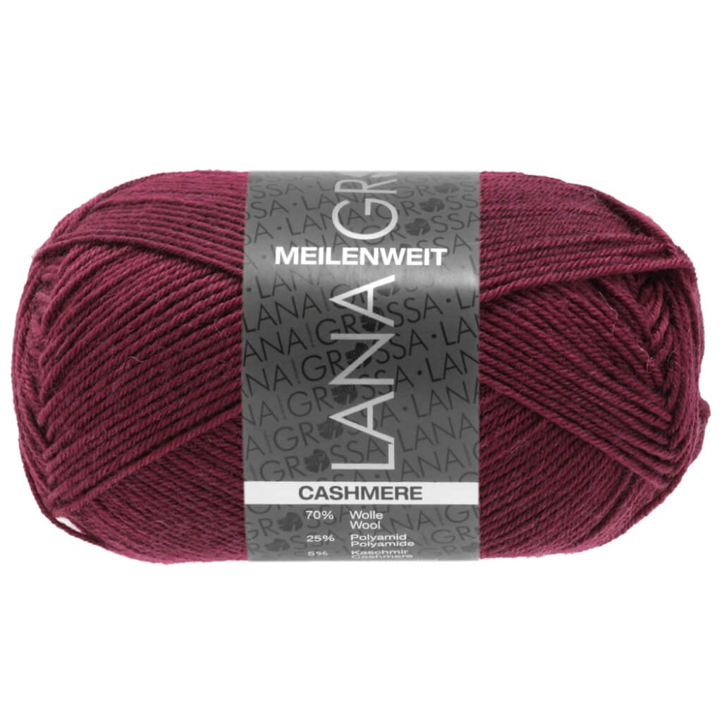 Lana Grossa 44 - Bordeaux Lana Grossa Meilenweit 50 Cashmere Lieblingsgarn