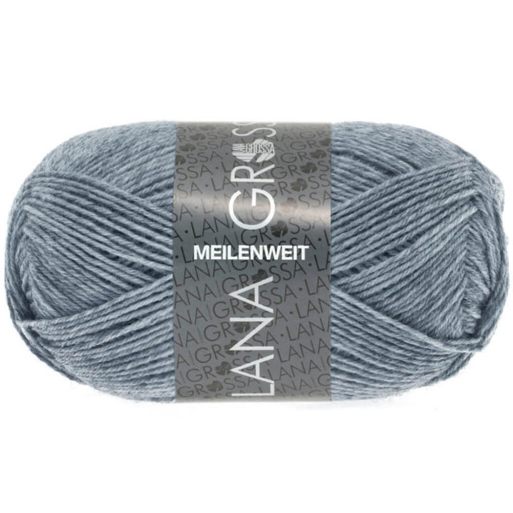 Lana Grossa Meilenweit 50, Farbe 1302 Jeans/Grau meliert – Polyamid und Schurwolle bei Lieblingsgarn