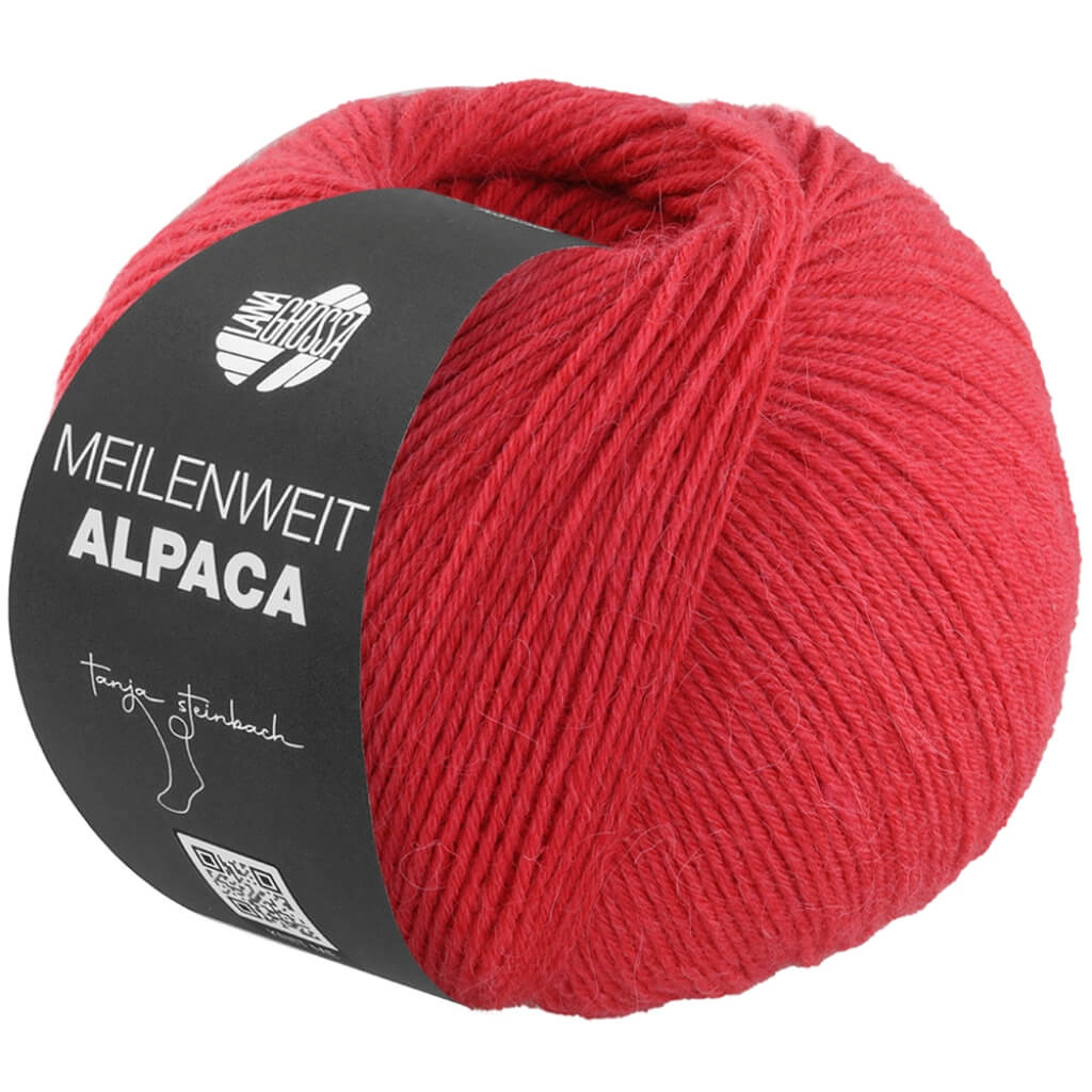 Lana Grossa 1003 - Rot Lana Grossa Meilenweit 6-F. 150 Alpaca Uni bei bei bei bei bei bei bei bei Lieblingsgarn