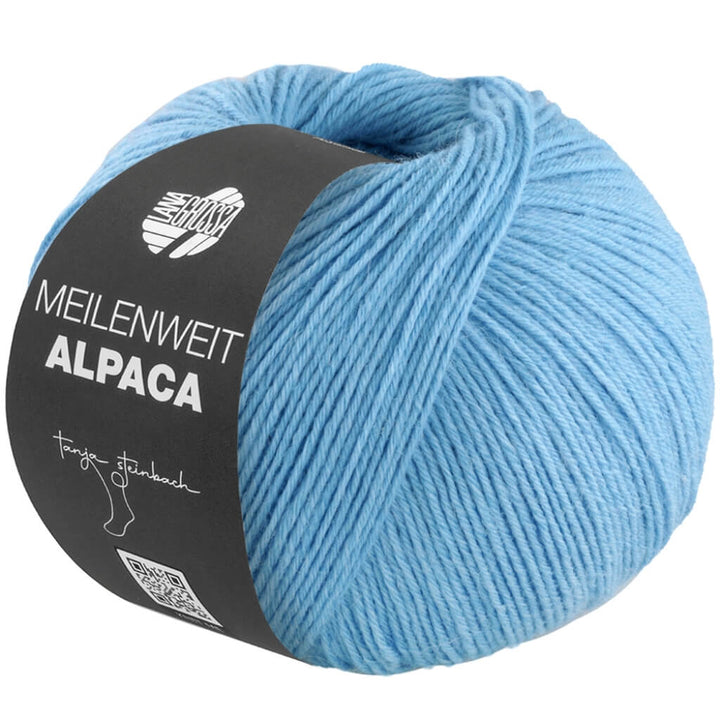 Lana Grossa Meilenweit 6-fach Alpaca Uni, Farbe 1005 Hellblau – Alpaka, Schurwolle und Synthetik bei Lieblingsgarn
