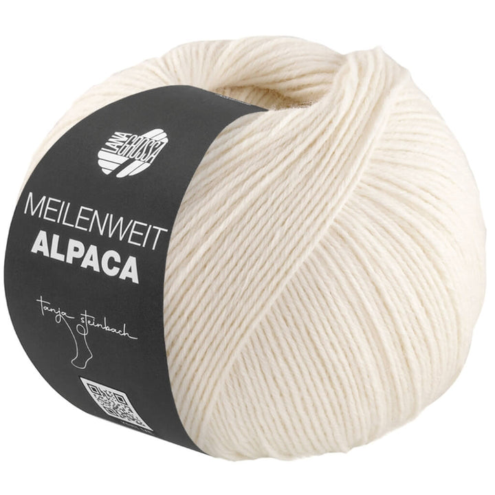 Lana Grossa 1009 - Creme Lana Grossa Meilenweit 6-fach Alpaca Uni bei bei bei bei bei bei bei bei Lieblingsgarn