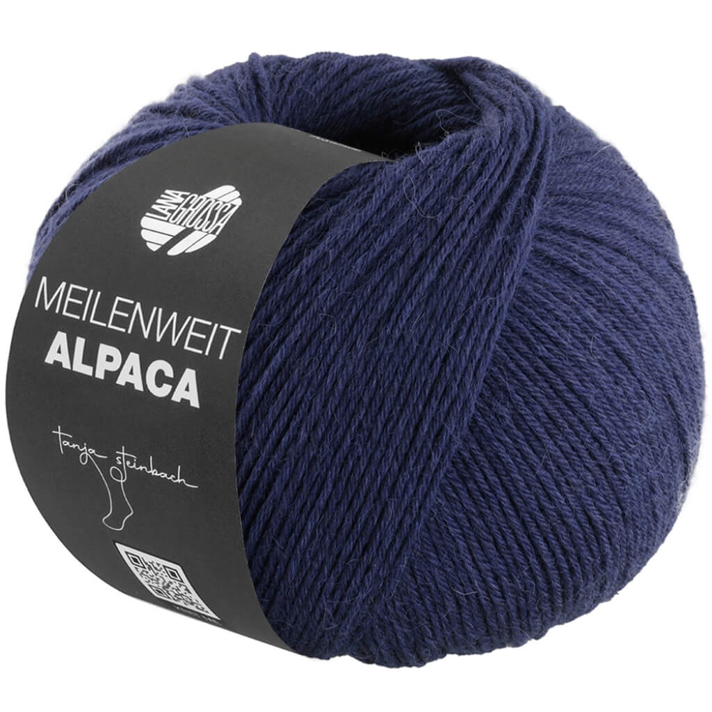 Lana Grossa 1013 - Nachtblau Lana Grossa Meilenweit 6-fach Alpaca Uni bei bei bei bei bei bei bei bei Lieblingsgarn