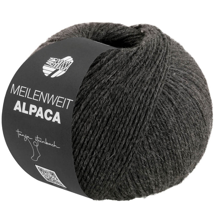 Lana Grossa Meilenweit 6-fach Alpaca Uni, Farbe 1015 Anthrazit – Alpaka, Schurwolle und Synthetik bei Lieblingsgarn