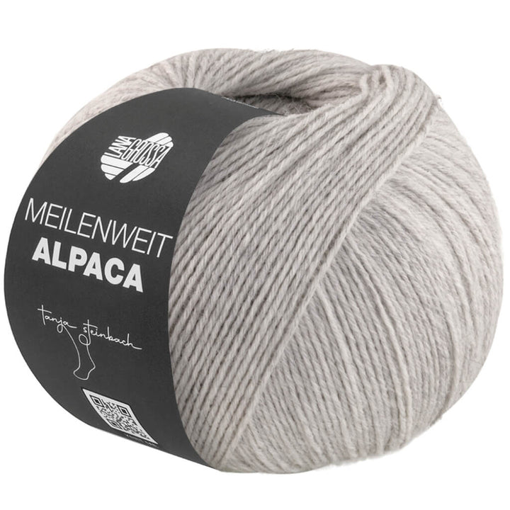 Lana Grossa Meilenweit 6-fach Alpaca Uni, Farbe 1017 Hellgrau – Alpaka, Schurwolle und Synthetik bei Lieblingsgarn