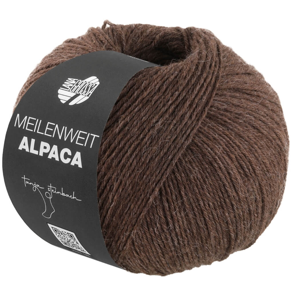 Lana Grossa 1022 - Dunkelbraun Lana Grossa Meilenweit 6-F. 150 Alpaca Uni bei bei bei bei bei bei bei bei Lieblingsgarn
