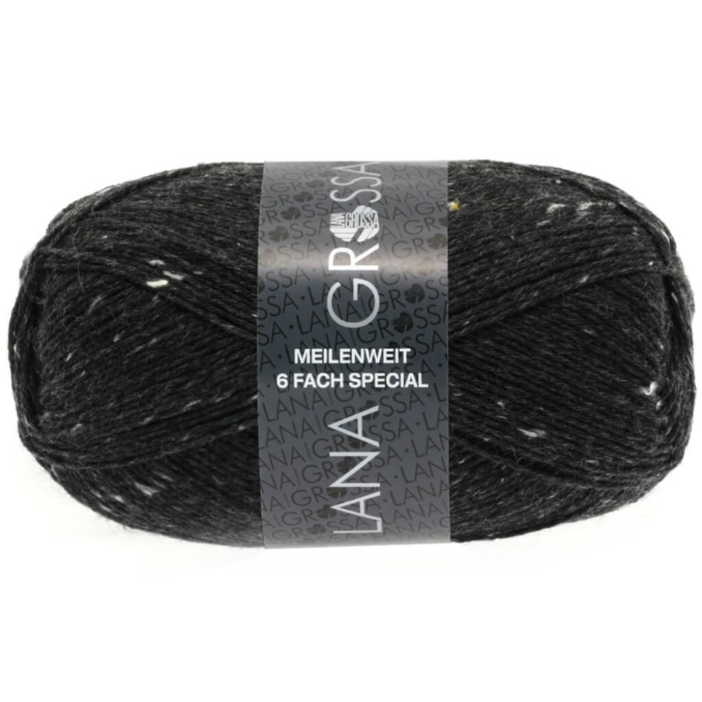 Lana Grossa 8837 - Anthrazit Lana Grossa Meilenweit 6-F 150 Tweed Lieblingsgarn