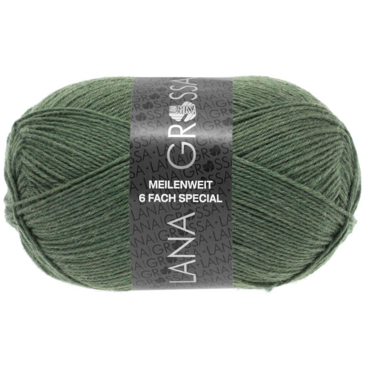 Lana Grossa 9221 - Lodengrün Lana Grossa Meilenweit 6-fach 150 Unito Lieblingsgarn