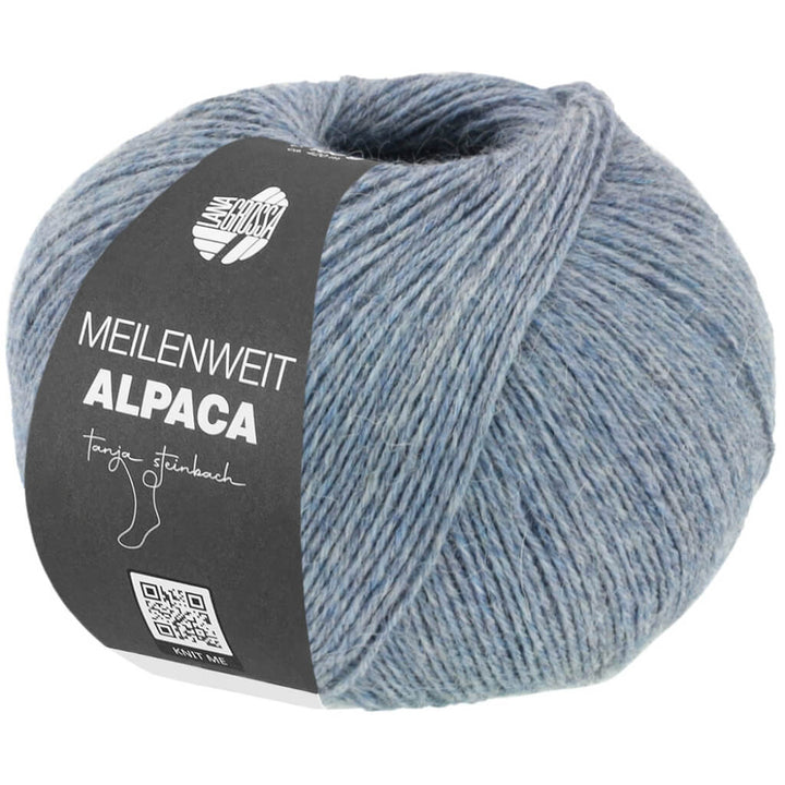 Lana Grossa Meilenweit 100 Alpaka, Farbe 2011 Graublau – Alpaka und Polyamid bei Lieblingsgarn