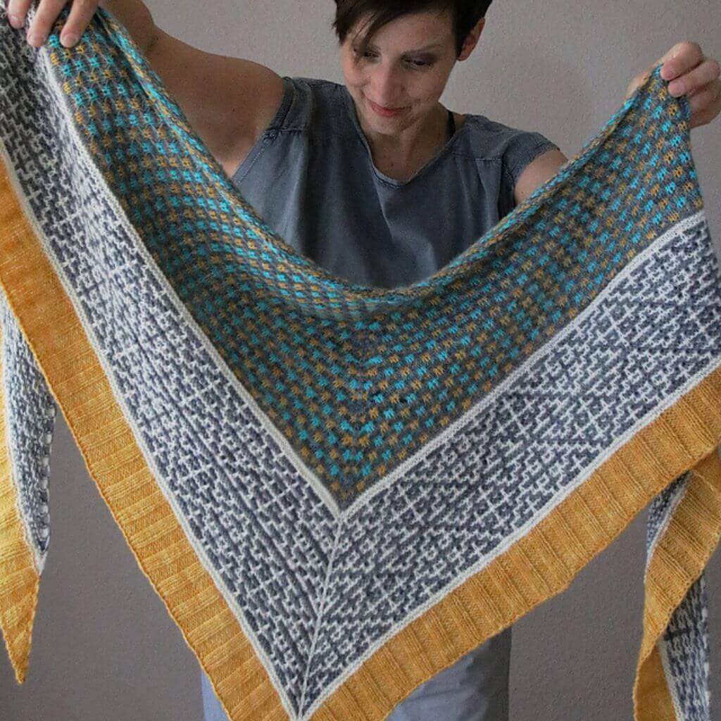 Melanie Berg Pattern Tuch Ghost Dancer Strickanleitung mit Rowmap - Melanie Berg (PDF) bei bei bei bei Lieblingsgarn