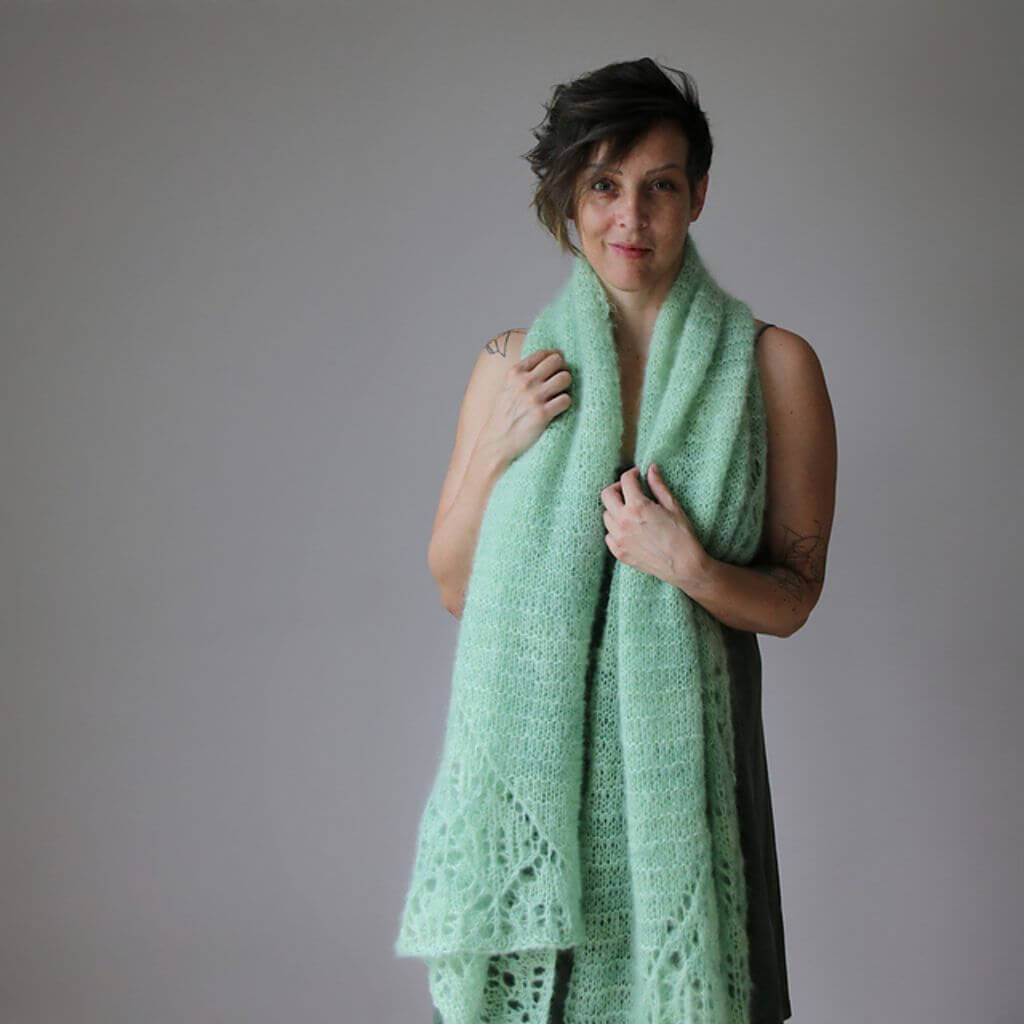 Melanie Berg Pattern Tuch Matcha Mood Strickanleitung mit Rowmap - Melanie Berg (PDF) Lieblingsgarn