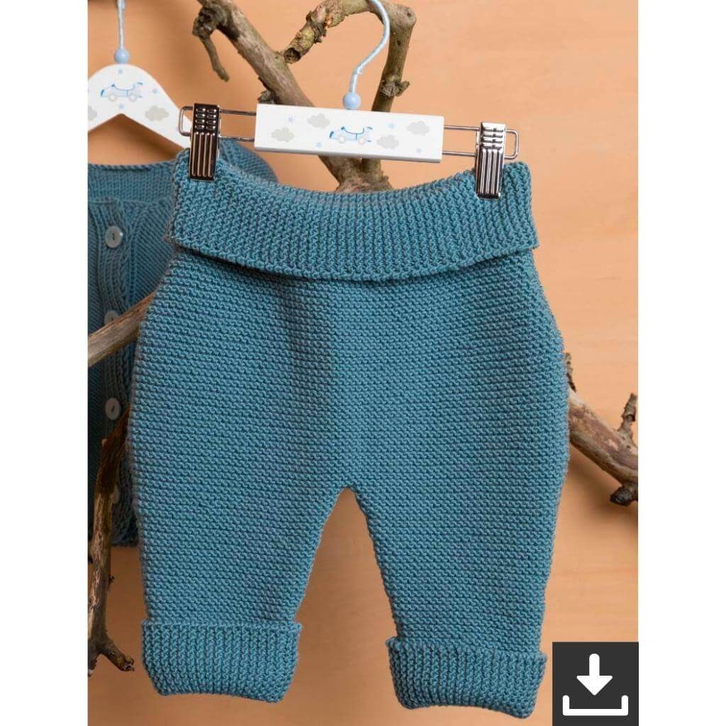 Lang Yarns Pattern Babyhose im Kraus-Rechts-Muster Strickanleitung - Lang Yarns (PDF) bei bei bei bei Lieblingsgarn