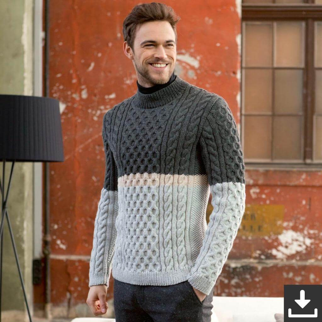 Lang Yarns Pattern Herren Pullover Strickanleitung - Lang Yarns (PDF) bei bei bei bei Lieblingsgarn