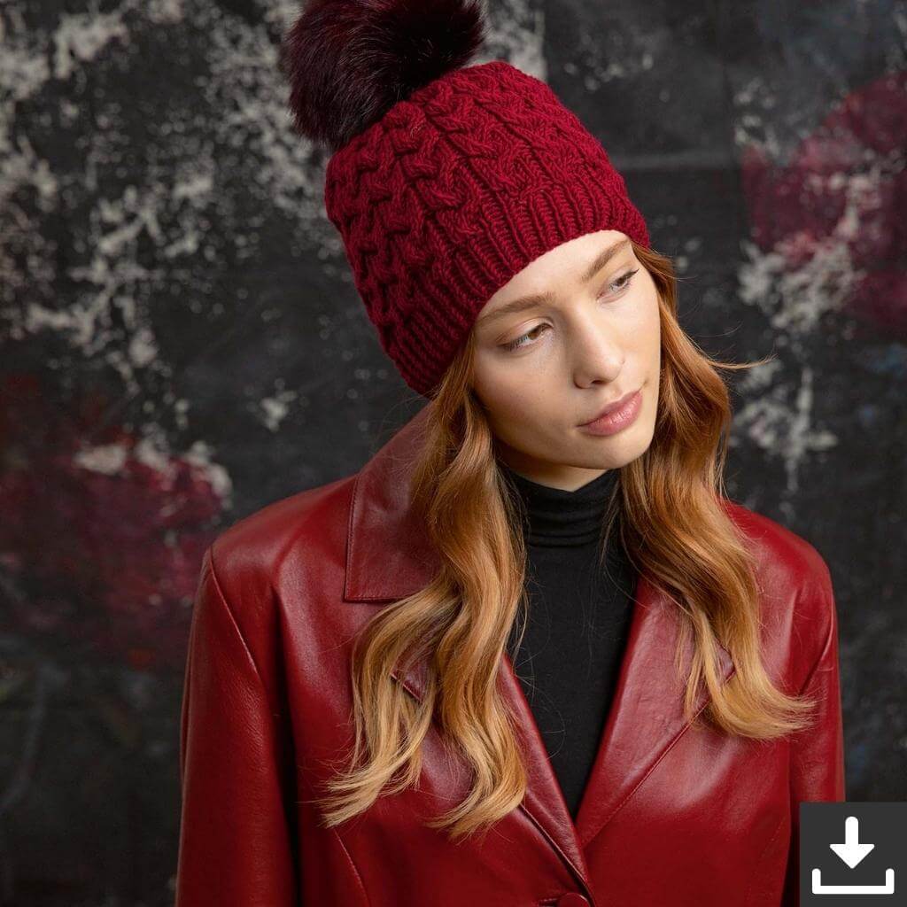 Lang Yarns Pattern Mütze mit Bommel Strickanleitung - Lang Yarns (PDF) bei bei bei bei Lieblingsgarn