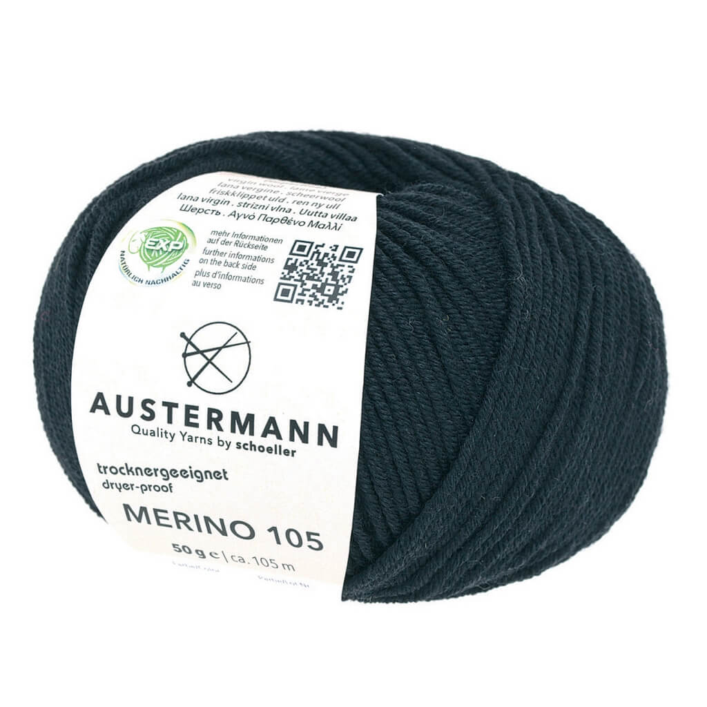 Austermann 302 - Schwarz Austermann Merino 105 EXP 50g Lieblingsgarn