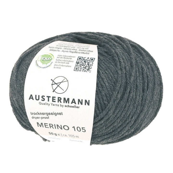 Austermann 334 - Anthrazitmeliert Austermann Merino 105 EXP 50g Lieblingsgarn