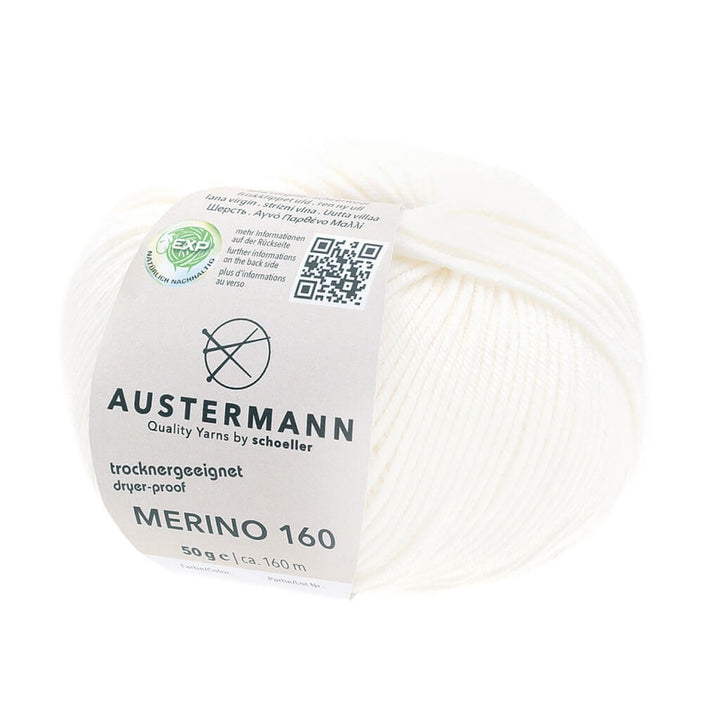 Austermann Merino 160 Exp 50g, Farbe 201 Weiß – Merino bei Lieblingsgarn