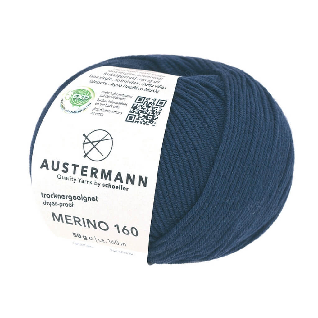 Austermann Merino 160 Exp 50g, Farbe 204 marine – Merino bei Lieblingsgarn